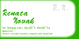 renata novak business card